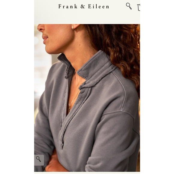 Frank & Eileen Patrick Triple Fleece Sweatshirt Size XS Elephant Gray - Picture 1 of 5